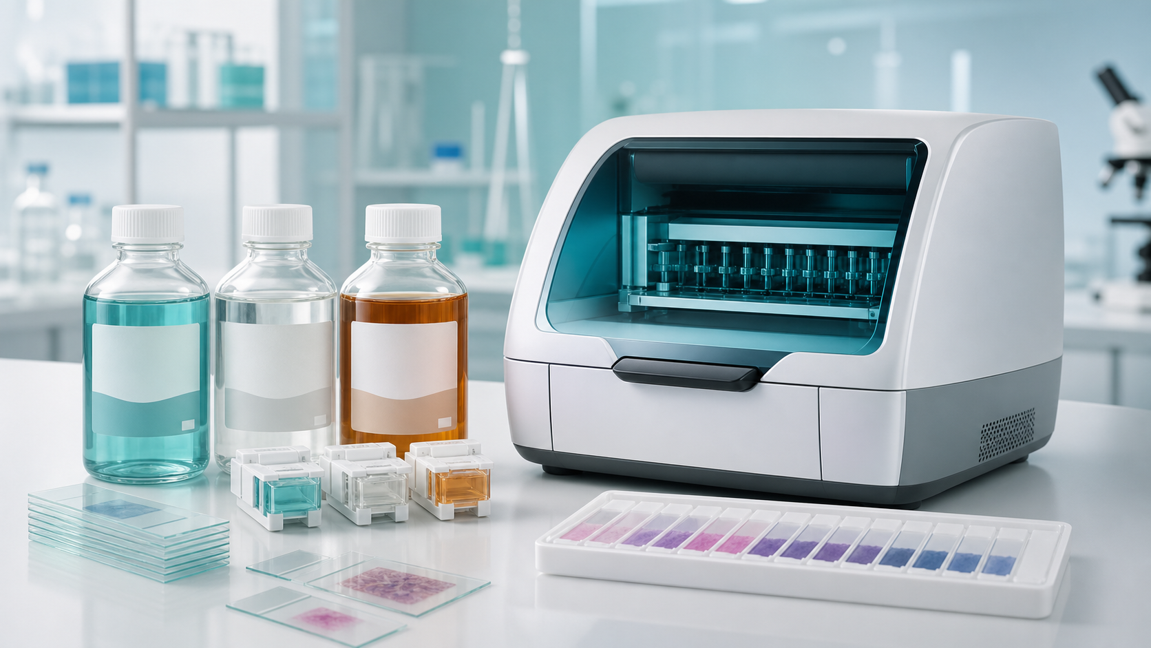 HemaStain 제품 및 자동염색 장치 비주얼